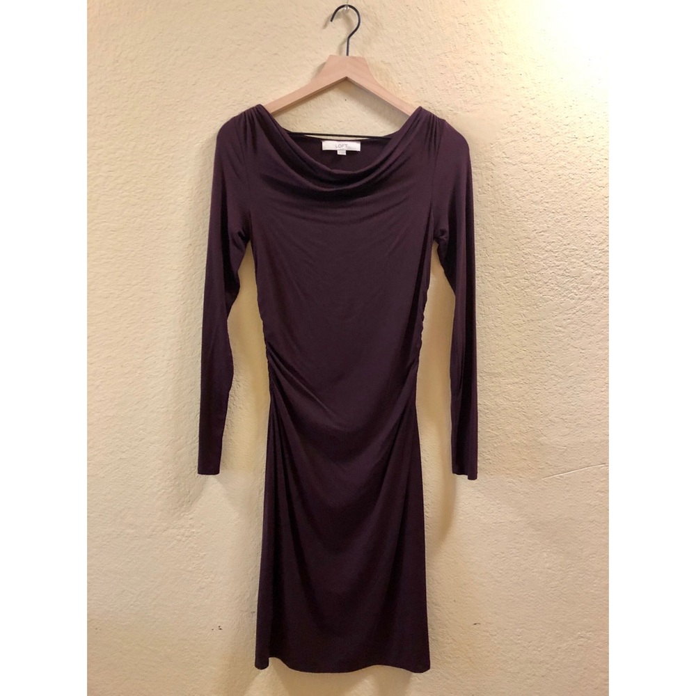 Ann Taylor Loft Chocolate Brown Midi Dress, XS!